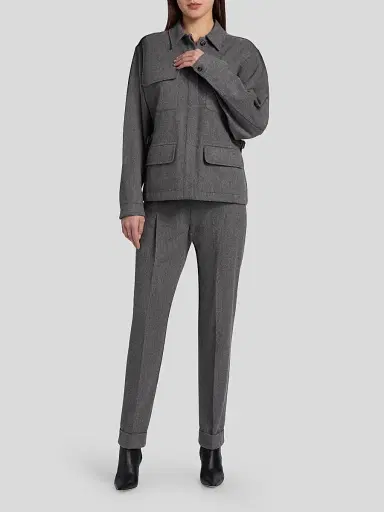 Co Women's Workwear Wool-Cashmere Shirt Jacket | Thumbnail 2 Co Women's Workwear Wool-Cashmere Shirt Jacket | Thumbnail 2