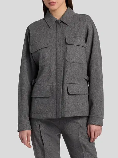 Co Women's Workwear Wool-Cashmere Shirt Jacket | Thumbnail 3 Co Women's Workwear Wool-Cashmere Shirt Jacket | Thumbnail 3