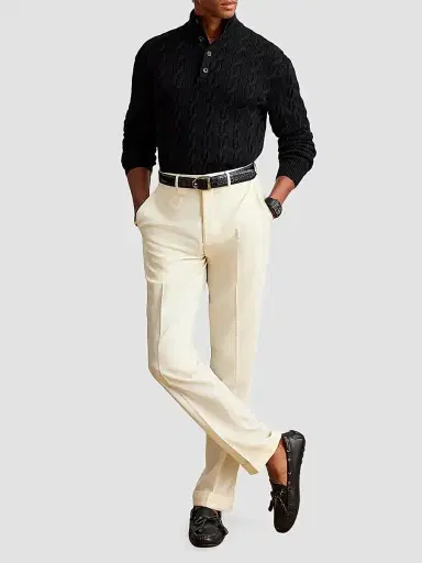 Ralph Lauren Purple Label Men's Cable-Knit Cashmere Sweater | Thumbnail 2 Ralph Lauren Purple Label Men's Cable-Knit Cashmere Sweater | Thumbnail 2