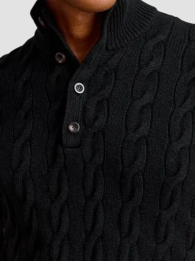 Ralph Lauren Purple Label Men's Cable-Knit Cashmere Sweater | Thumbnail 5 Ralph Lauren Purple Label Men's Cable-Knit Cashmere Sweater | Thumbnail 5
