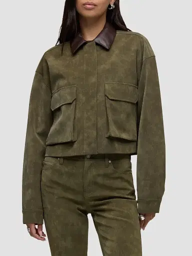 Hudson Jeans Women's Faux Suede Chore Jacket | Thumbnail 4 Hudson Jeans Women's Faux Suede Chore Jacket | Thumbnail 4