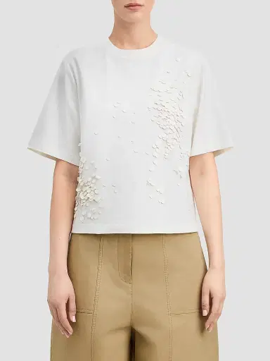 DEREK LAM 10 CROSBY Women's Luke Paillette Heavyweight Jersey T-Shirt | Thumbnail 4 DEREK LAM 10 CROSBY Women's Luke Paillette Heavyweight Jersey T-Shirt | Thumbnail 4