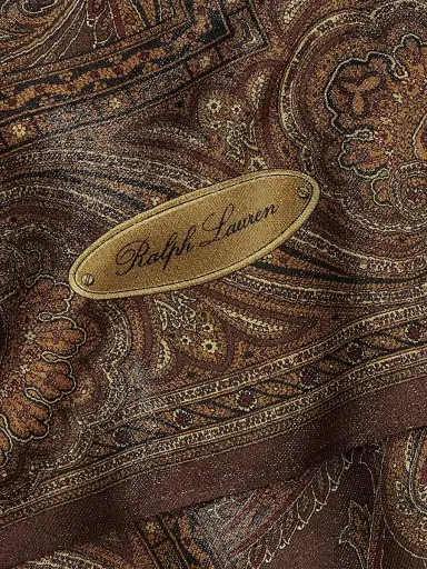 Ralph Lauren Collection Women's Paisley Silk-Blend Square Scarf | Thumbnail 4 Ralph Lauren Collection Women's Paisley Silk-Blend Square Scarf | Thumbnail 4