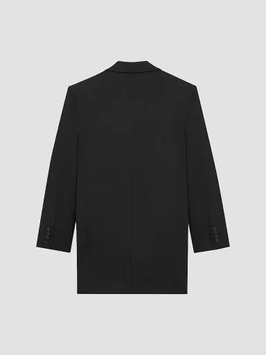 Saint Laurent Women's Dress in Grain De Poudre | Thumbnail 2 Saint Laurent Women's Dress in Grain De Poudre | Thumbnail 2