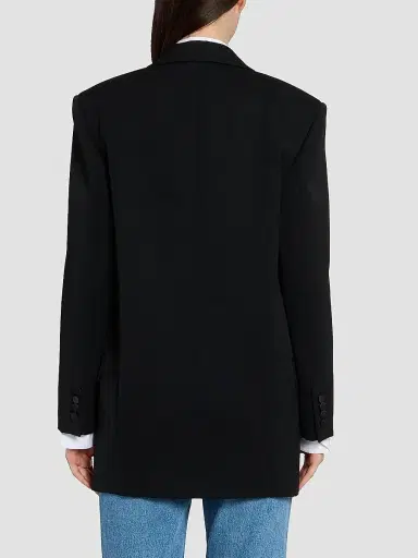 Saint Laurent Women's Dress in Grain De Poudre | Thumbnail 6 Saint Laurent Women's Dress in Grain De Poudre | Thumbnail 6