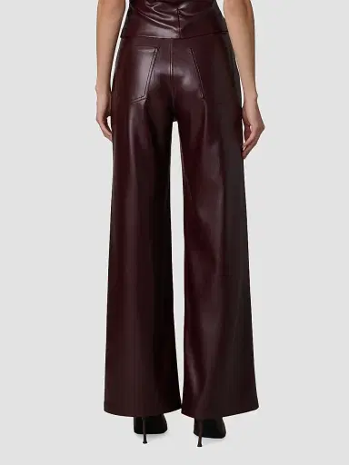 Joe's Jeans Women's Mia Faux-Leather High-Rise Wide-Leg Trousers | Thumbnail 3 Joe's Jeans Women's Mia Faux-Leather High-Rise Wide-Leg Trousers | Thumbnail 3