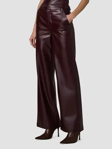 Joe's Jeans Women's Mia Faux-Leather High-Rise Wide-Leg Trousers | Thumbnail 5 Joe's Jeans Women's Mia Faux-Leather High-Rise Wide-Leg Trousers | Thumbnail 5