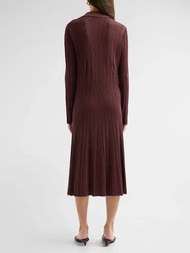 Misook Women's Rib-Knit A-Line Midi Dress | Thumbnail 3 Misook Women's Rib-Knit A-Line Midi Dress | Thumbnail 3