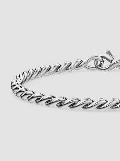 David Yurman Women's Sculpted Cable Chain Bracelet in Sterling Silver, 3.7MM | Thumbnail 4 David Yurman Women's Sculpted Cable Chain Bracelet in Sterling Silver, 3.7MM | Thumbnail 4