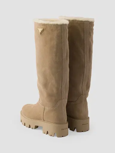 Prada Women's Suede Boots | Thumbnail 3 Prada Women's Suede Boots | Thumbnail 3