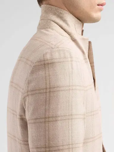 Kiton Men's Plaid Cashmere-Blend Jacket | Thumbnail 7 Kiton Men's Plaid Cashmere-Blend Jacket | Thumbnail 7