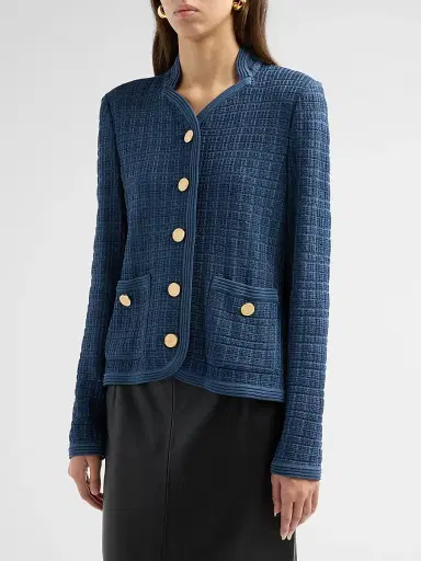Misook Women's Tonal Tweed Knit Jacket | Thumbnail 4 Misook Women's Tonal Tweed Knit Jacket | Thumbnail 4
