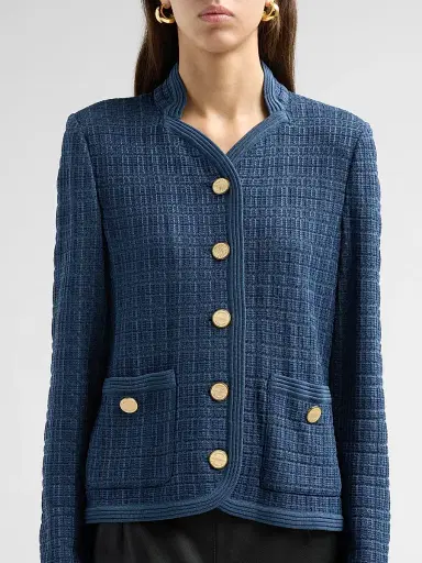Misook Women's Tonal Tweed Knit Jacket | Thumbnail 5 Misook Women's Tonal Tweed Knit Jacket | Thumbnail 5