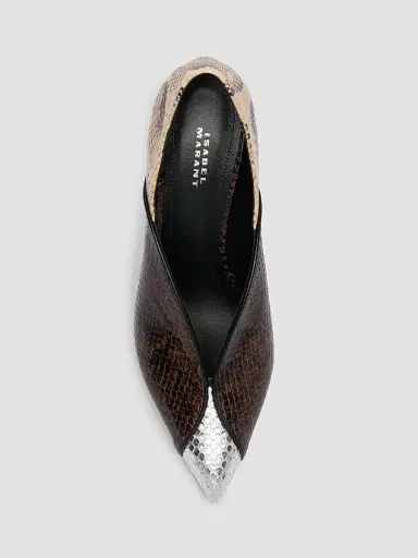 Isabel Marant Women's Luza 90MM Colorblocked Snakeskin-Embossed Leather Pumps | Thumbnail 5 Isabel Marant Women's Luza 90MM Colorblocked Snakeskin-Embossed Leather Pumps | Thumbnail 5