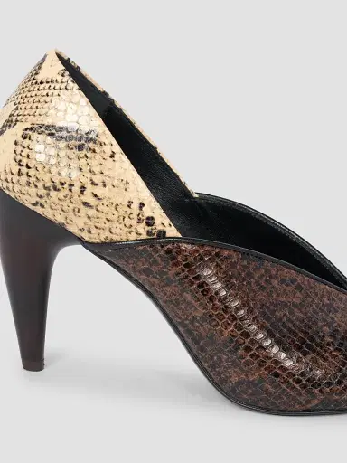 Isabel Marant Women's Luza 90MM Colorblocked Snakeskin-Embossed Leather Pumps | Thumbnail 6 Isabel Marant Women's Luza 90MM Colorblocked Snakeskin-Embossed Leather Pumps | Thumbnail 6