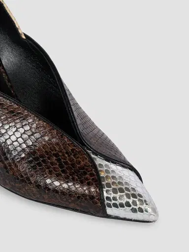 Isabel Marant Women's Luza 90MM Colorblocked Snakeskin-Embossed Leather Pumps | Thumbnail 7 Isabel Marant Women's Luza 90MM Colorblocked Snakeskin-Embossed Leather Pumps | Thumbnail 7
