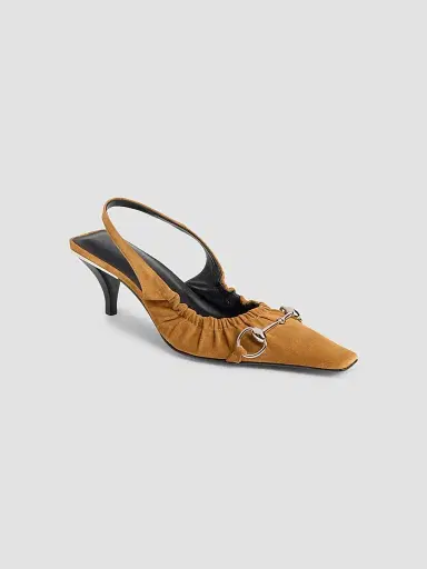 Gucci Women's Hazad 50MM Suede Slingback Pumps | Thumbnail 2 Gucci Women's Hazad 50MM Suede Slingback Pumps | Thumbnail 2