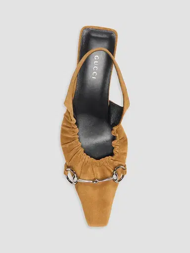 Gucci Women's Hazad 50MM Suede Slingback Pumps | Thumbnail 4 Gucci Women's Hazad 50MM Suede Slingback Pumps | Thumbnail 4