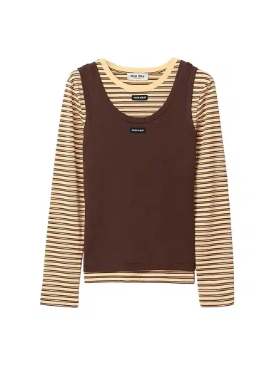 Miu Miu Women's Jersey Tank Top and T-shirt | Thumbnail 1 Miu Miu Women's Jersey Tank Top and T-shirt | Thumbnail 1
