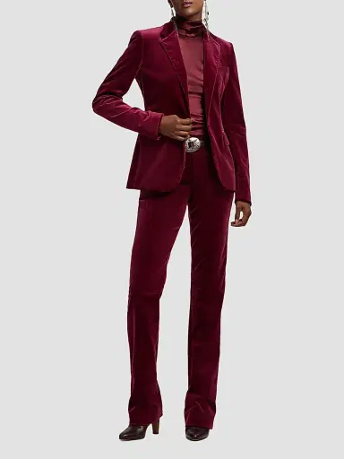 Ralph Lauren Collection Women's Parker Stretch-Velvet Blazer | Thumbnail 2 Ralph Lauren Collection Women's Parker Stretch-Velvet Blazer | Thumbnail 2