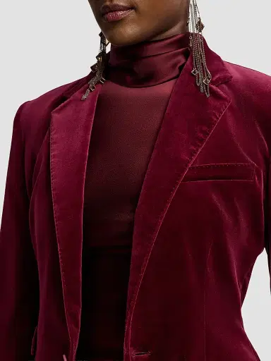 Ralph Lauren Collection Women's Parker Stretch-Velvet Blazer | Thumbnail 6 Ralph Lauren Collection Women's Parker Stretch-Velvet Blazer | Thumbnail 6