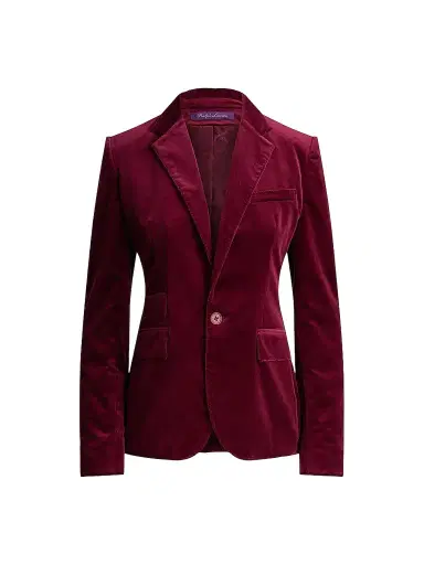 Ralph Lauren Collection Women's Parker Stretch-Velvet Blazer | Thumbnail 1 Ralph Lauren Collection Women's Parker Stretch-Velvet Blazer | Thumbnail 1