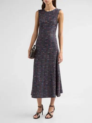 Misook Women's Textured A-Line Maxi Dress | Thumbnail 4 Misook Women's Textured A-Line Maxi Dress | Thumbnail 4
