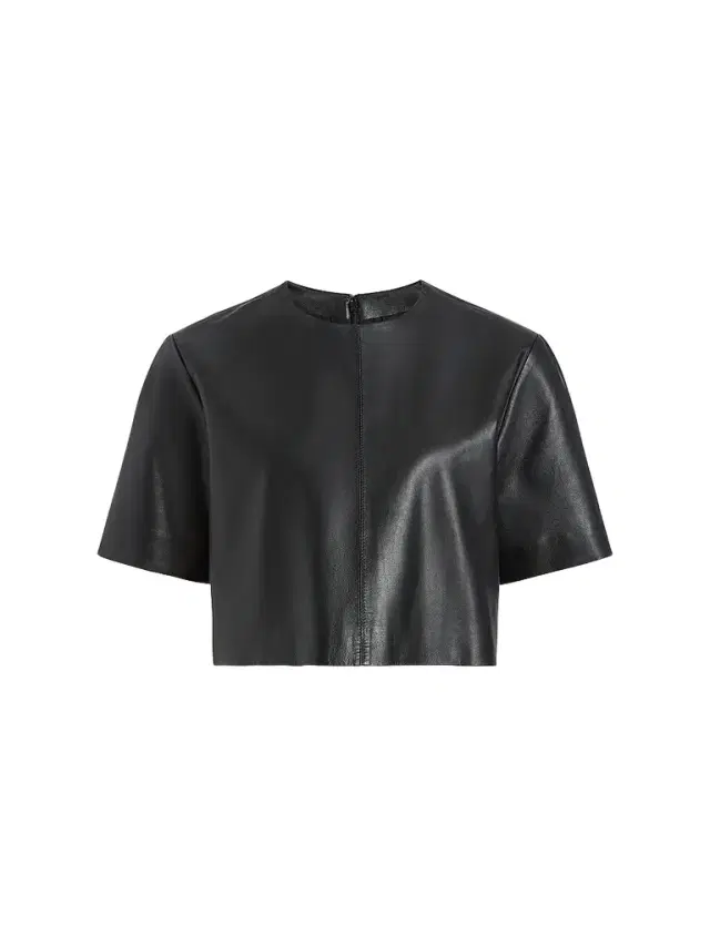 Women's Billie Paper Leather Short Sleeve Crop Top Women's Billie Paper Leather Short Sleeve Crop Top