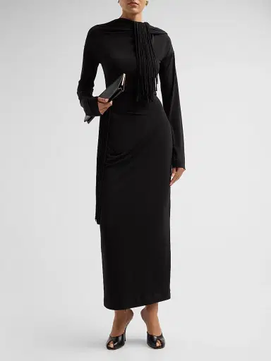 Altuzarra Women's Garland Fringe Draped Maxi Dress | Thumbnail 2 Altuzarra Women's Garland Fringe Draped Maxi Dress | Thumbnail 2
