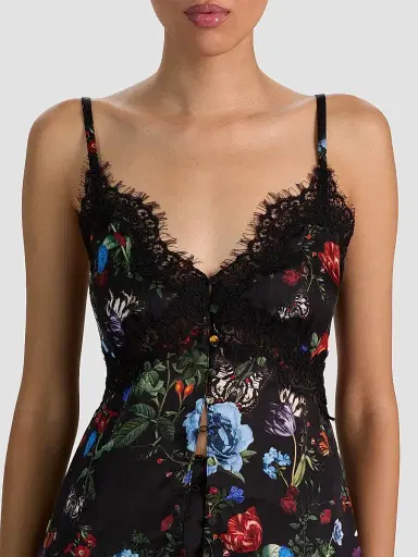 Alice + Olivia Women's Melodie Floral Lace-Trim Tank | Thumbnail 5 Alice + Olivia Women's Melodie Floral Lace-Trim Tank | Thumbnail 5