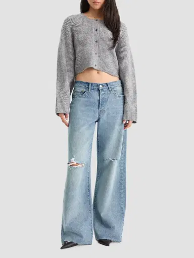 GOOD AMERICAN Women's The Chunky Knit Crop Cardigan | Thumbnail 2 GOOD AMERICAN Women's The Chunky Knit Crop Cardigan | Thumbnail 2