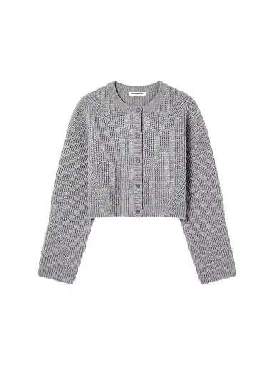 GOOD AMERICAN Women's The Chunky Knit Crop Cardigan | Thumbnail 1 GOOD AMERICAN Women's The Chunky Knit Crop Cardigan | Thumbnail 1