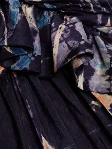 Ulla Johnson Women's Valeria Tie-Dye Silk One-Shoulder Gown | Thumbnail 7 Ulla Johnson Women's Valeria Tie-Dye Silk One-Shoulder Gown | Thumbnail 7