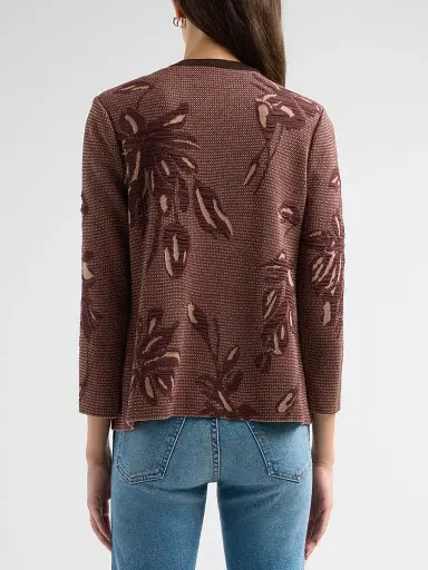 Misook Women's Heritage Floral Jacquard Jacket | Thumbnail 3 Misook Women's Heritage Floral Jacquard Jacket | Thumbnail 3