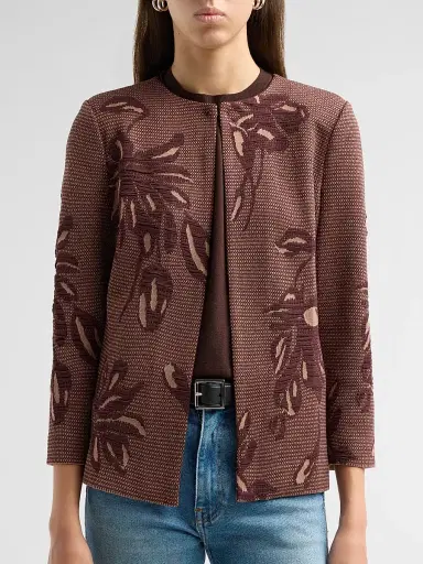 Misook Women's Heritage Floral Jacquard Jacket | Thumbnail 5 Misook Women's Heritage Floral Jacquard Jacket | Thumbnail 5
