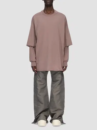 DRKSHDW by Rick Owens Men's Tommy Hustler Cotton Layered Sweatshirt | Thumbnail 2 DRKSHDW by Rick Owens Men's Tommy Hustler Cotton Layered Sweatshirt | Thumbnail 2