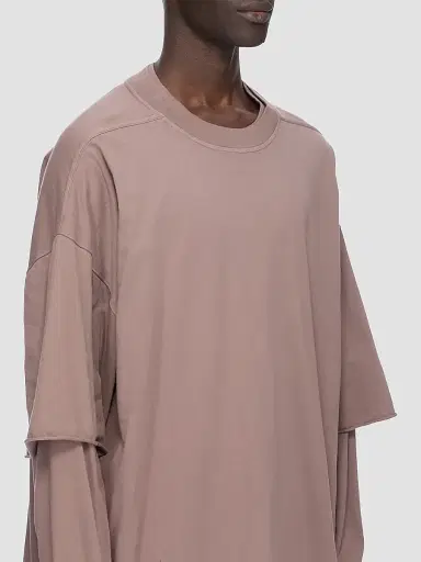 DRKSHDW by Rick Owens Men's Tommy Hustler Cotton Layered Sweatshirt | Thumbnail 5 DRKSHDW by Rick Owens Men's Tommy Hustler Cotton Layered Sweatshirt | Thumbnail 5
