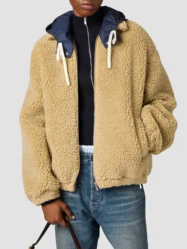 Miu Miu Women's Fleece Blouson Jacket | Thumbnail 3 Miu Miu Women's Fleece Blouson Jacket | Thumbnail 3