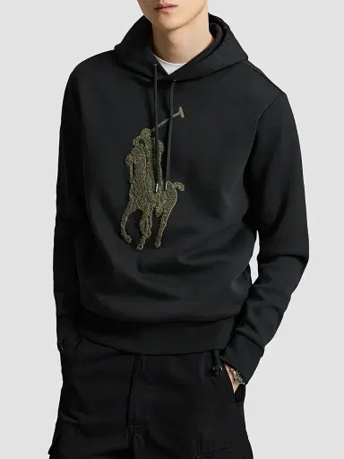 Polo Ralph Lauren Men's Big Pony Double-Knit Hoodie | Thumbnail 4 Polo Ralph Lauren Men's Big Pony Double-Knit Hoodie | Thumbnail 4