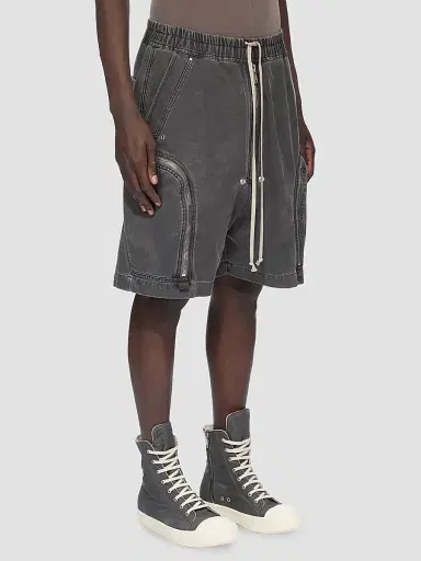 DRKSHDW by Rick Owens Men's Bauhaus Denim Track Shorts | Thumbnail 4 DRKSHDW by Rick Owens Men's Bauhaus Denim Track Shorts | Thumbnail 4