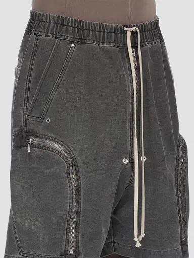 DRKSHDW by Rick Owens Men's Bauhaus Denim Track Shorts | Thumbnail 5 DRKSHDW by Rick Owens Men's Bauhaus Denim Track Shorts | Thumbnail 5