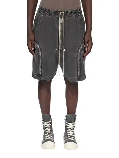 DRKSHDW by Rick Owens Men's Bauhaus Denim Track Shorts | Thumbnail 1 DRKSHDW by Rick Owens Men's Bauhaus Denim Track Shorts | Thumbnail 1