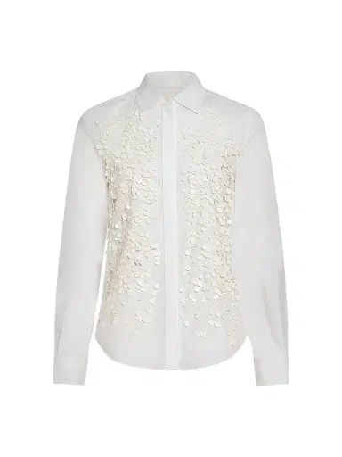 DEREK LAM 10 CROSBY Women's Kehlani Sequin-Embellished Cotton Poplin Shirt | Thumbnail 1 DEREK LAM 10 CROSBY Women's Kehlani Sequin-Embellished Cotton Poplin Shirt | Thumbnail 1