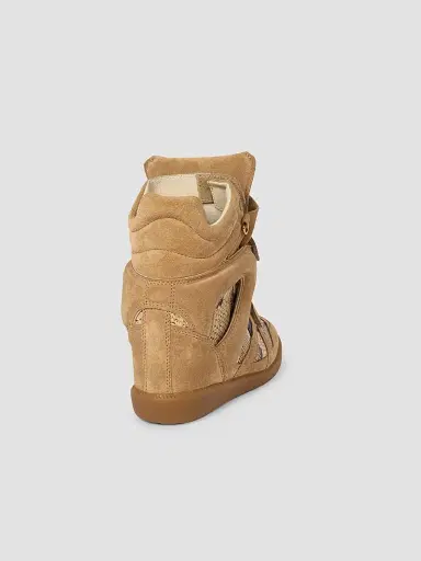 Isabel Marant Women's Bekett Ring 50MM Suede & Snake-Embossed Leather High-Top Sneakers | Thumbnail 2 Isabel Marant Women's Bekett Ring 50MM Suede & Snake-Embossed Leather High-Top Sneakers | Thumbnail 2