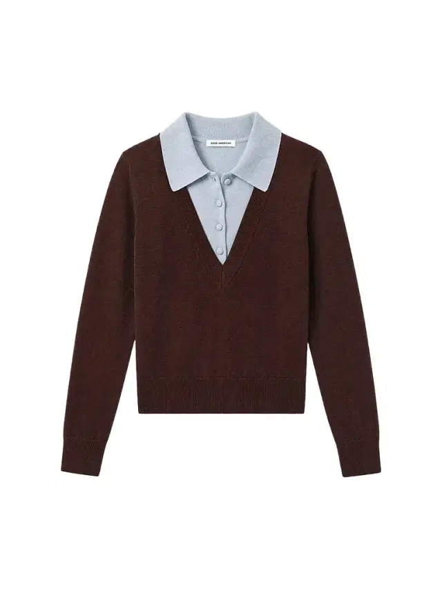 Women's Merino Wool Layered Polo Sweater Women's Merino Wool Layered Polo Sweater