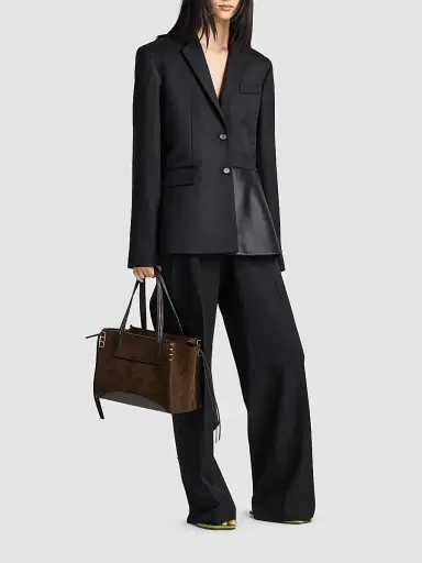 JW Anderson Women's Draped Asymmetric Wool Jacket | Thumbnail 2 JW Anderson Women's Draped Asymmetric Wool Jacket | Thumbnail 2