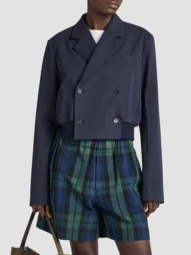 JW Anderson Women's Cotton Double-Breasted Crop Blazer | Thumbnail 3 JW Anderson Women's Cotton Double-Breasted Crop Blazer | Thumbnail 3