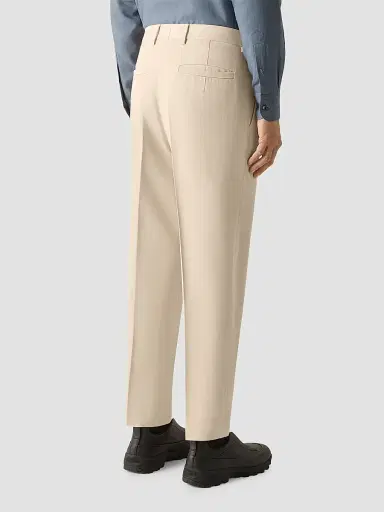 Zegna Men's Cotton and Wool Pants | Thumbnail 5 Zegna Men's Cotton and Wool Pants | Thumbnail 5