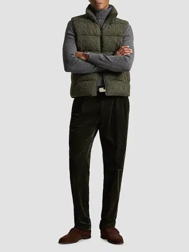 Polo Ralph Lauren Men's Wool-Cashmere Puffer Vest | Thumbnail 2 Polo Ralph Lauren Men's Wool-Cashmere Puffer Vest | Thumbnail 2