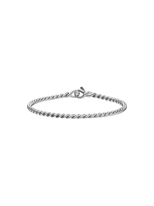 Women's Sculpted Cable Chain Bracelet in Sterling Silver, 2.7MM Women's Sculpted Cable Chain Bracelet in Sterling Silver, 2.7MM